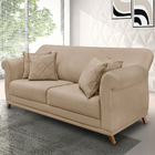 Sofá 2 Lugares Pé De Madeira Julieta 180 Cm Suede S04 - D'ros