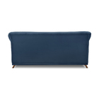 Sofá 2 Lugares Pé De Madeira Julieta 180 Cm Veludo Azul Marin