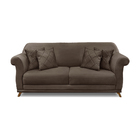 Sofá 2 Lugares Pé De Madeira Julieta 180 Cm Veludo Marrom S04