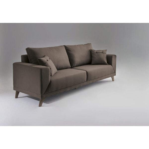 Sofa 2 Lugares Pes Em Imbuia Manchester  Marrom