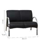 Sofá 2 Lugares Polly Preto