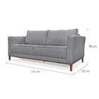 Sofá 2 Lugares Potenza Linho Cinza