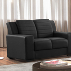 Sofá 2 Lugares Preto Em Veludo 1,42m Siza