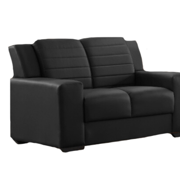 Sofá 2 Lugares Preto Em Veludo 1,42m Siza