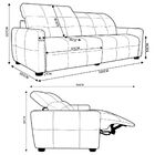 Sofá 2 Lugares Reclinável Elétrico 160cm Honduras Couro Marro
