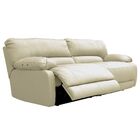 Sofá 2 Lugares Reclinável Elétrico Asmará 174cm Couro Off Whi