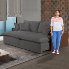 Sofá 2 Lugares Retrátil 174cm Pés Em Madeira Maciça Hamburgo