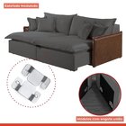 Sofá 2 Lugares Retrátil 174cm Pés Em Madeira Maciça Hamburgo