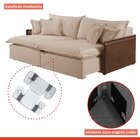 Sofá 2 Lugares Retrátil 174cm Pés Em Madeira Maciça Hamburgo