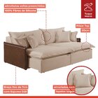 Sofá 2 Lugares Retrátil 174cm Pés Em Madeira Maciça Hamburgo