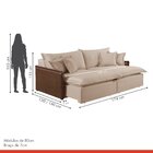 Sofá 2 Lugares Retrátil 174cm Pés Em Madeira Maciça Hamburgo