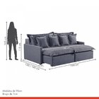 Sofá 2 Lugares Retrátil 194cm Com Almofadas Lisboa