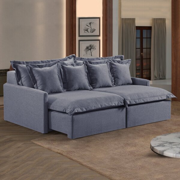 Sofá 2 Lugares Retrátil 194cm Com Almofadas Lisboa