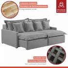 Sofá 2 Lugares Retrátil 194cm Com Almofadas M145