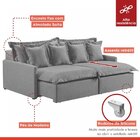 Sofá 2 Lugares Retrátil 194cm Com Almofadas M145