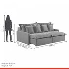 Sofá 2 Lugares Retrátil 194cm Com Almofadas M145