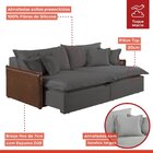 Sofá 2 Lugares Retrátil 194cm Pés Em Madeira Maciça Hamburgo