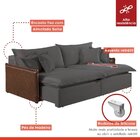 Sofá 2 Lugares Retrátil 194cm Pés Em Madeira Maciça Hamburgo