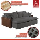 Sofá 2 Lugares Retrátil 194cm Pés Em Madeira Maciça Hamburgo