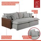 Sofá 2 Lugares Retrátil 214cm Pés Em Madeira Maciça Hamburgo