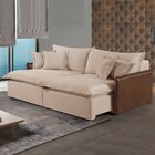 Sofá 2 Lugares Retrátil 254cm Pés Em Madeira Maciça Hamburgo