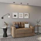 Sofá 2 Lugares Retrátil Bamberg Suede Bege 140 Cm