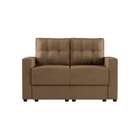 Sofá 2 Lugares Retrátil Bamberg Suede Bege 140 Cm