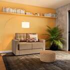 Sofá 2 Lugares Retrátil Cochem Suede Bege 140 Cm