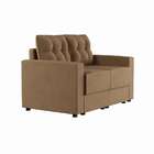 Sofá 2 Lugares Retrátil Cochem Suede Bege 140 Cm