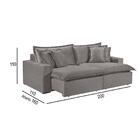 Sofá 2 Lugares Retrátil Com Encosto Fixo Linho M-145 Martins