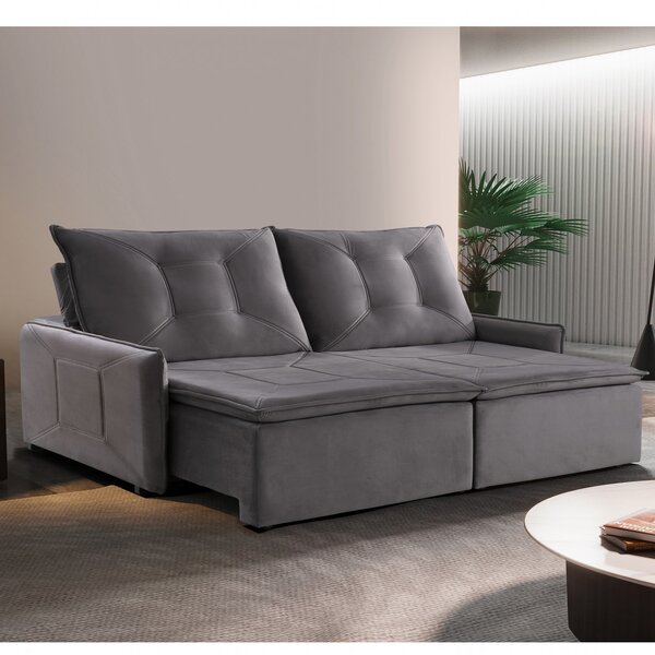 Sofá 2 Lugares Retrátil E Reclinável 160cm Slide Estofart Cin