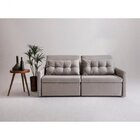 Sofa 2 Lugares Retratil E Reclinavel 176cm Linho Dimas  Bege