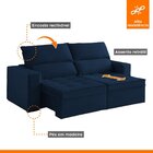 Sofá 2 Lugares Retrátil E Reclinável 180cm Búzios Azul