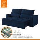Sofá 2 Lugares Retrátil E Reclinável 180cm Búzios Azul