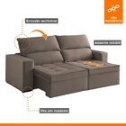 Sofá 2 Lugares Retrátil E Reclinável 180cm Búzios Bege