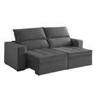 Sofá 2 Lugares Retrátil E Reclinável 180cm Búzios Grafite