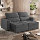 Sofá 2 Lugares Retrátil E Reclinável 180cm Búzios Grafite