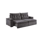 Sofá 2 Lugares Retrátil E Reclinável 190cm Pinheiros  Cinza