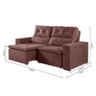 Sofá 2 Lugares Retrátil E Reclinável 200cm Oviedo  Caramelo