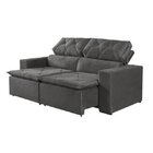 Sofá 2 Lugares Retrátil E Reclinável 200cm Oviedo  Grafite