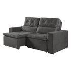 Sofá 2 Lugares Retrátil E Reclinável 200cm Oviedo  Grafite