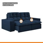 Sofá 2 Lugares Retrátil E Reclinável 200cm Paraty Azul