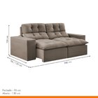 Sofá 2 Lugares Retrátil E Reclinável 200cm Paraty Bege