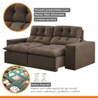 Sofá 2 Lugares Retrátil E Reclinável 200cm Paraty Marrom