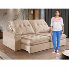 Sofá 2 Lugares Retrátil E Reclinável 210cm M158 Bege Claro