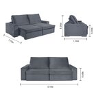 Sofá 2 Lugares Retrátil E Reclinável 210cm Samba Yescasa Graf