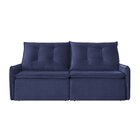 Sofá 2 Lugares Retrátil E Reclinável 220cm Slide Estofart Azul