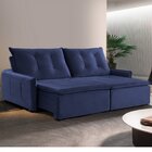 Sofá 2 Lugares Retrátil E Reclinável 220cm Slide Estofart Azul