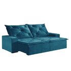 Sofá 2 Lugares Retrátil E Reclinável 230cm Plutão  Azul Jolie