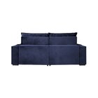 Sofá 2 Lugares Retrátil E Reclinável 250cm Pinheiros  Azul